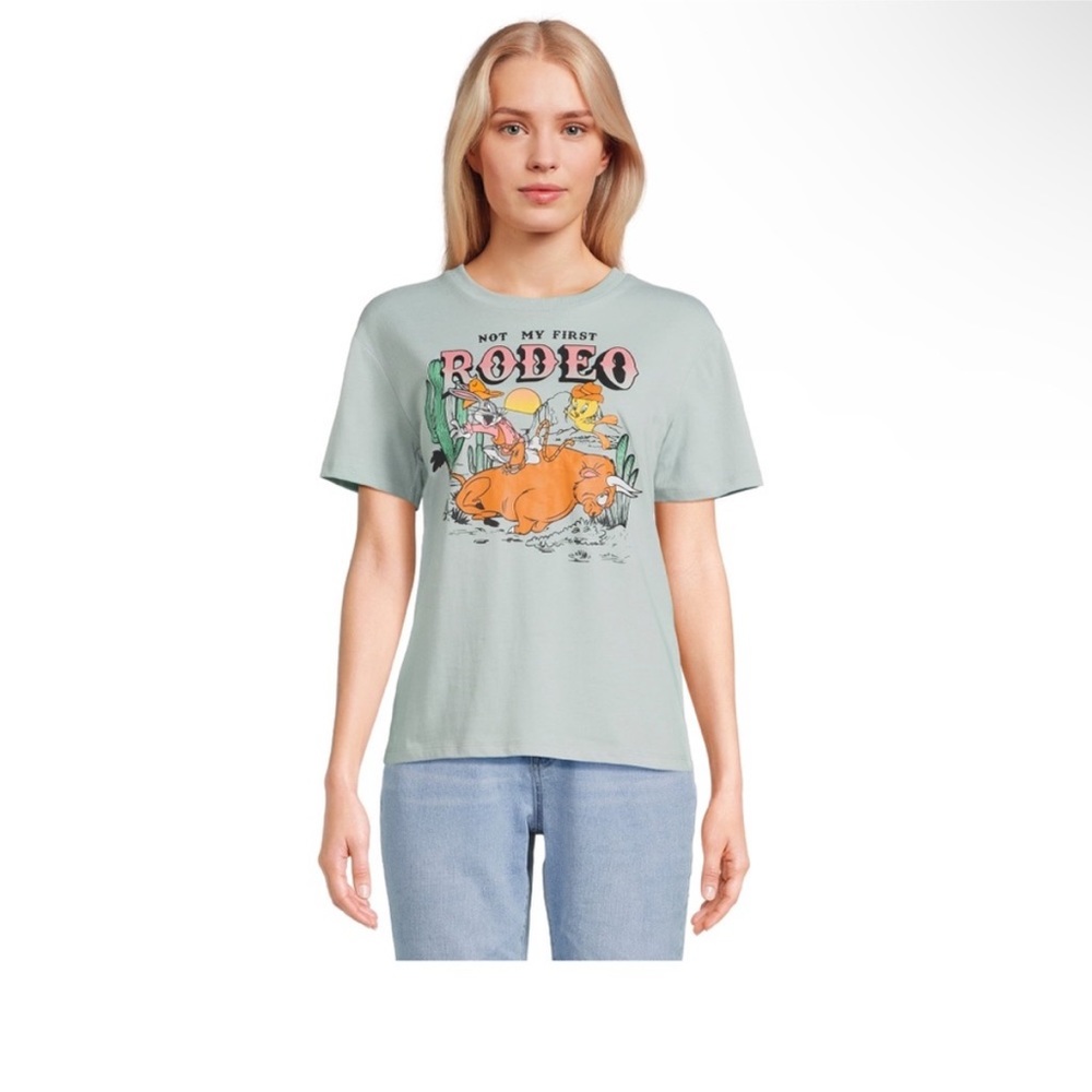 Warner Bros. Looney Tunes "Not My First Rodeo"‎ Graphic T-Shirt Sage Green XXL